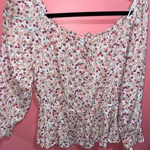 Off the shoulder floral top